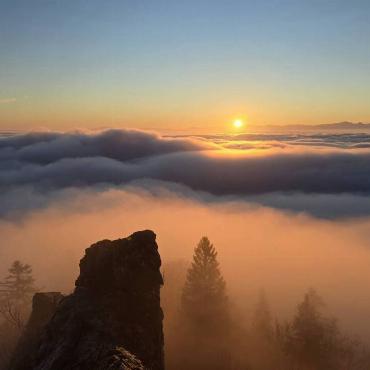 Von dieser nebelverzauberten Sonnenaufgangsstimmung auf der Bölchenflue liess sich Satrugan Buser aus Gelterkinden verzaubern.