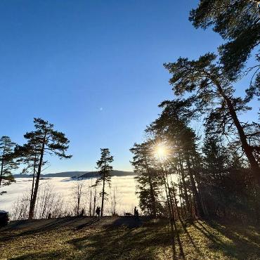 Über dem Nebelmeer am Passwang hat Eugen Schwarz aus Oberdorf diesen prächtigen Sonnenschein festgehalten.
