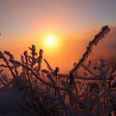 In der klirrenden Kälte hielt Susanne Ritter aus Sissach auf der Belchenfluh den Sonnenaufgang mit ihrer Kamera fest.