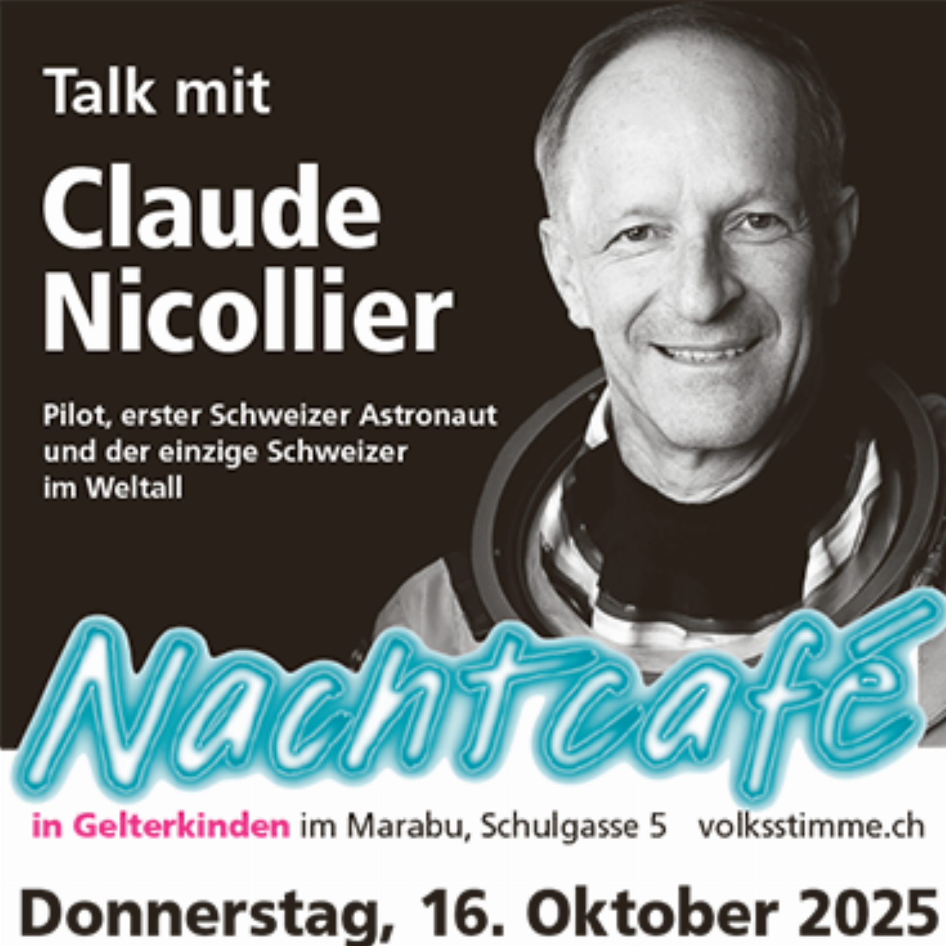 Claude Nicollier im Nachtcafé