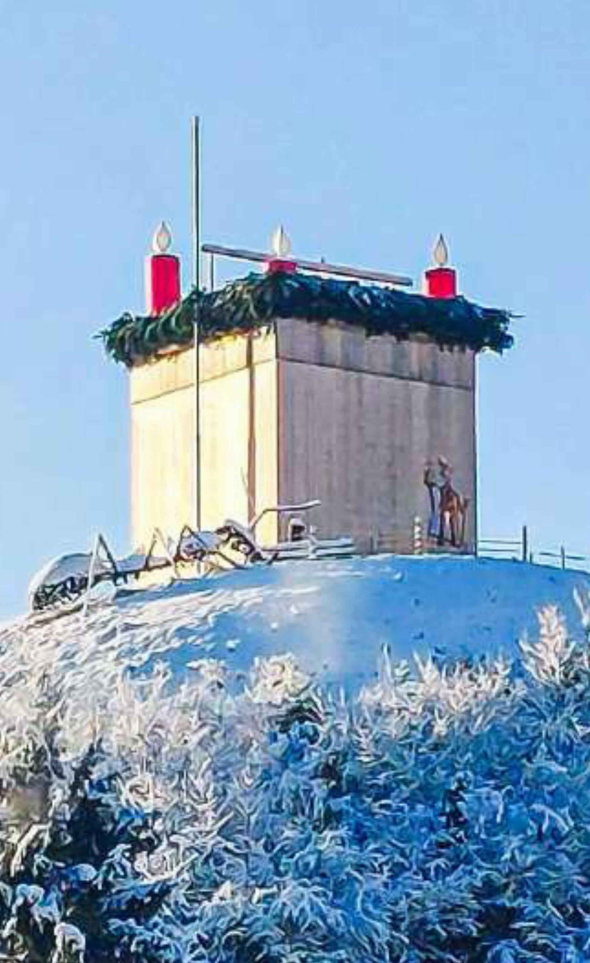 Zum 1. Advent haben die Zunzger Burg-Erbauer eine weitere Überraschung auf den Büchel gezaubert. Bild zvg / facebook