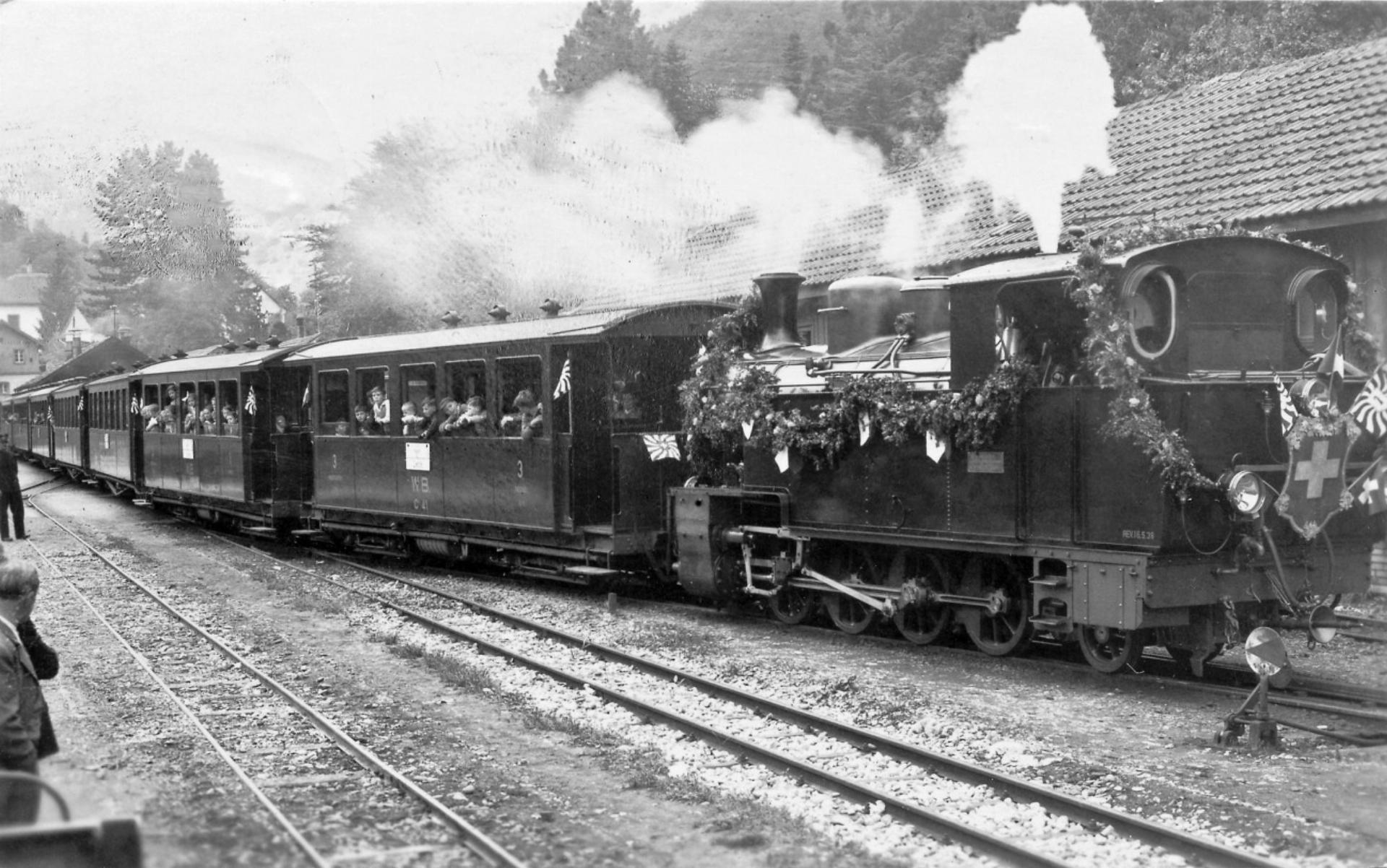 Lok Nr. 7 auf Jungfernfahrt am 1. Juni 1938