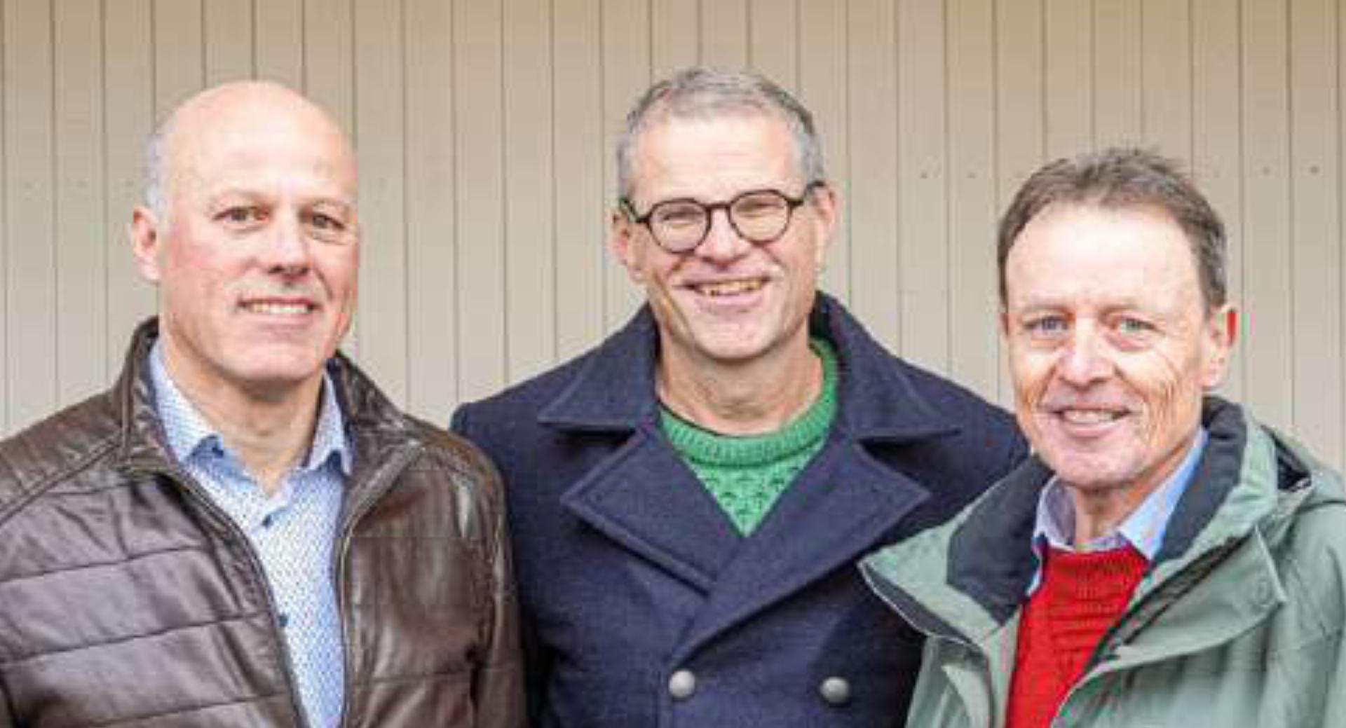 Das Bündnis SP/ Grüne/EVP schickt die drei SP-Vertreter Christoph Belser, Matthias Schürch und Martin Rüegg (von links) ins Rennen. Bild zvg