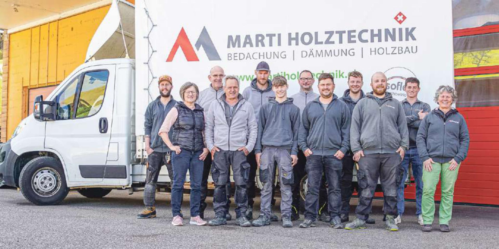 Das Team der Marti Holztechnik GmbH ist seit 25 Jahren für ihre Kunden da. Bild zvg