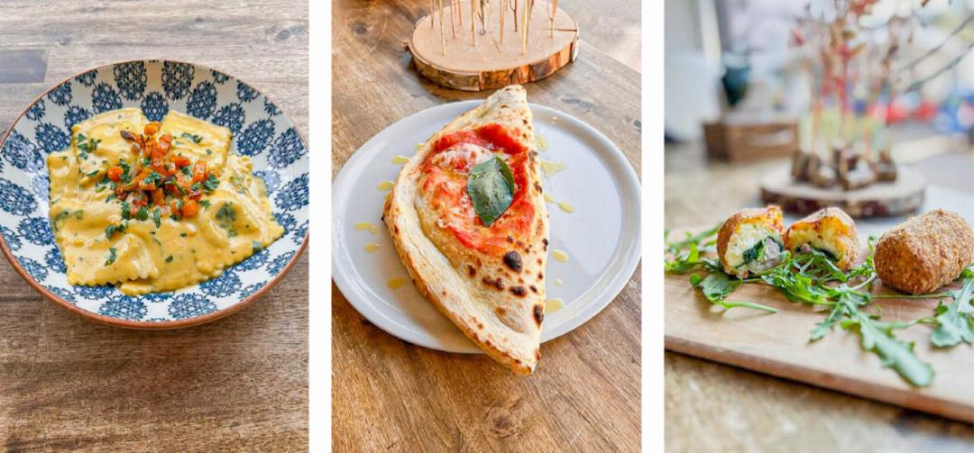 Im «Vari Sapori» in Gelterkinden gibt es authentisch italienisches Essen; zum Beispiel Ravioli cinque formaggi in salsa di zucca, Calzone Napoli oder Crocchè di Patate con Salsiccia e Friarelli (von links). Im «Vari Sapori» in Gelterkinden gibt es authentisch italienisches Essen; zum Beispiel Ravioli cinque formaggi in salsa di zucca, Calzone Napoli oder Crocchè di Patate con Salsiccia e Friarelli (von links).