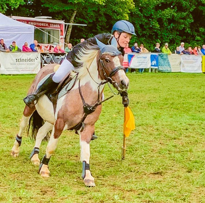 Beim «Apfelhauet» war von den zwölf teilnehmenden Reiterinnen und Reitern viel Geschicklichkeit gefragt. Bild André Frauchiger