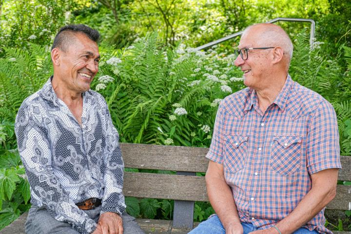 Das SRK BL brachte Alireza Husseini (links) und Hans Gysin zusammen. Bild zvg