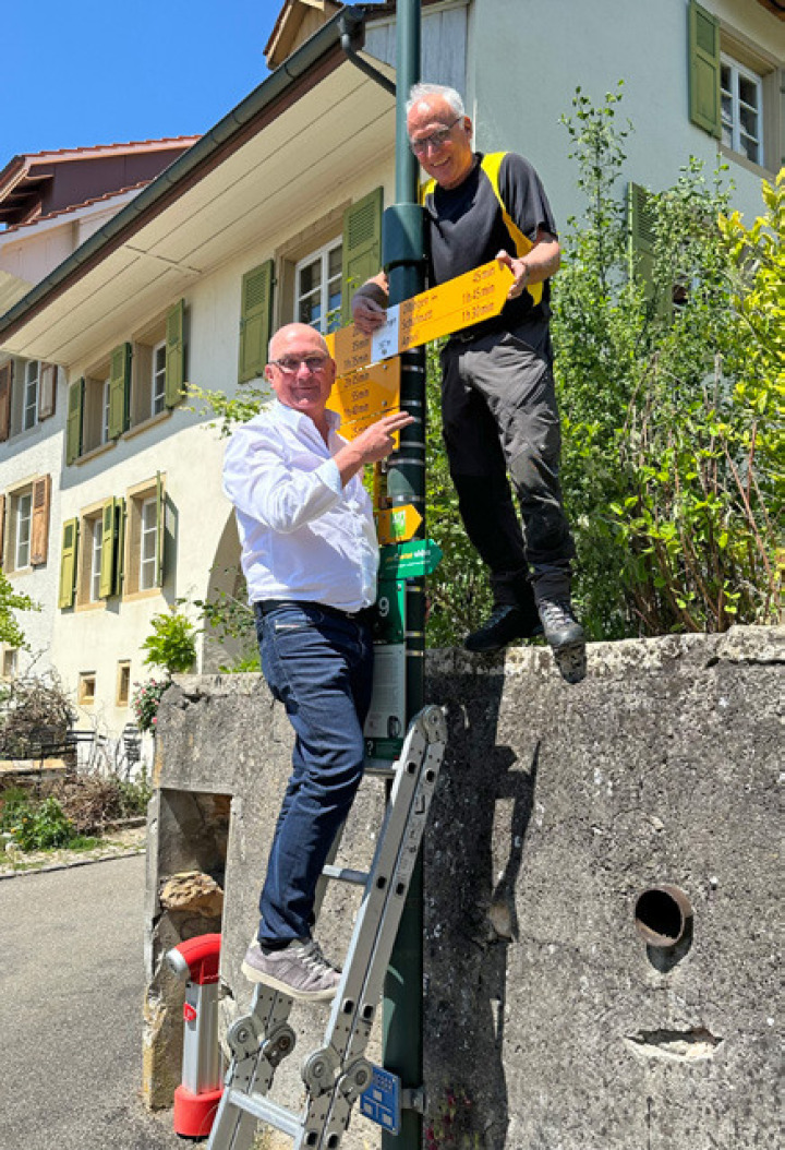 Isaac Reber mit Hansruedi Rohrer und Christian Beyeler (rechts).Bilder zvg