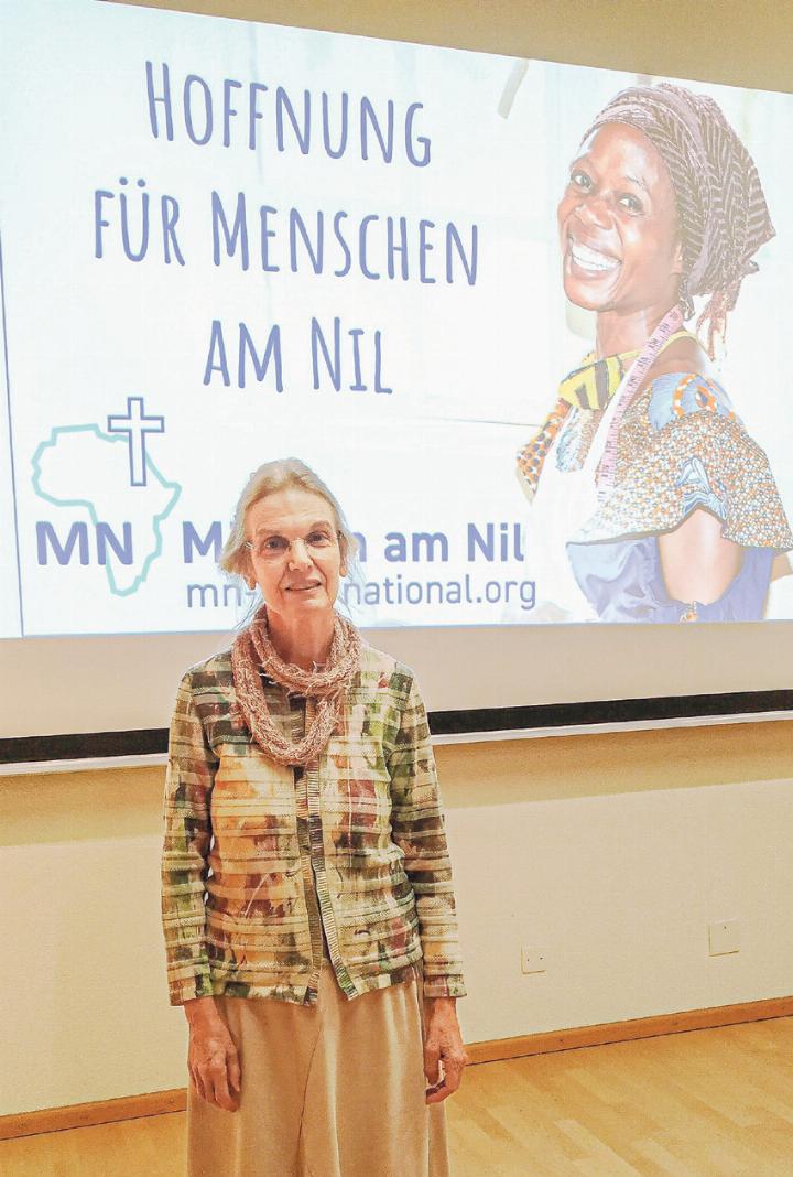 Hilfswerkmitarbeiterin Katharina von Bergen referierte über die Arbeit von «Mission am Nil International». Bild svr.