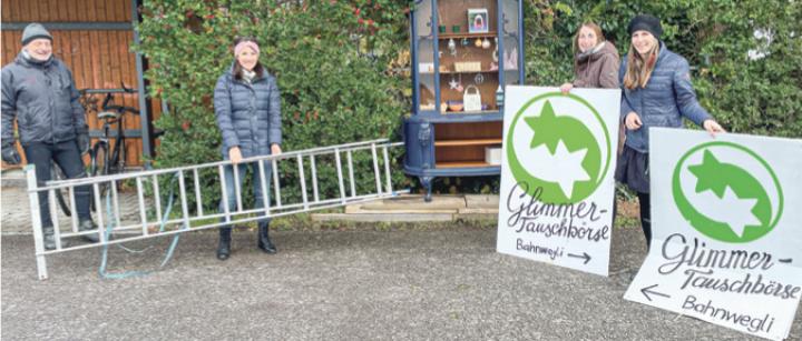 Die Glimmertausch-Börse am Bahnwegli unternimmt etwas gegen die Wegwerfmentalität.Bild zvg