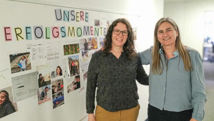 Geschäftsführerin Tatjana Lambrinoudakis (rechts) und ihre Stellvertreterin Karin Erny Hassan.
Bild svr.