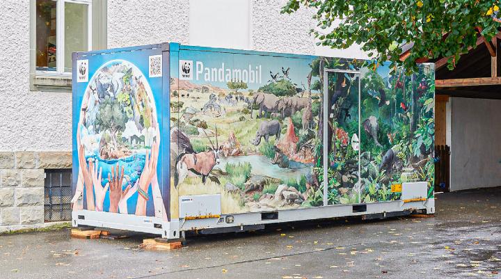 Seit 1978 tourt  das «Pandamobil» durch die Schweiz.
Bild zvg