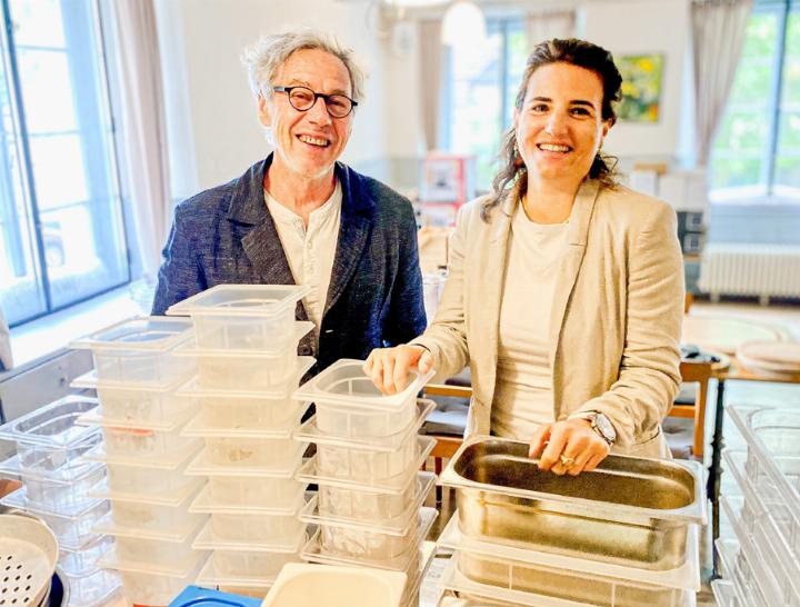 Sie planen ein lebendiges Museum: «GastroBaselland»-Präsidentin Fabienne Ballmer und «Rössli»-Mitbesitzer Heini Dalcher. Bild David Thommen