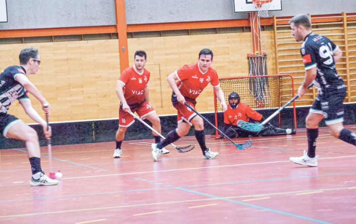 Marco Bächli (links), Nico Hasler und die Wild-Dogs sind vor eigenem Publikum defensiv stark gefordert. Bild Noah Gehrig