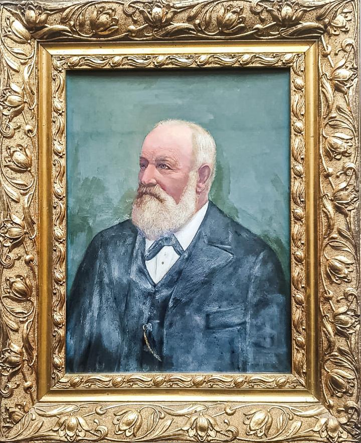 Johann Jakob Christen, Ölgemälde (1909). Gemalt nach einer Fotografie.