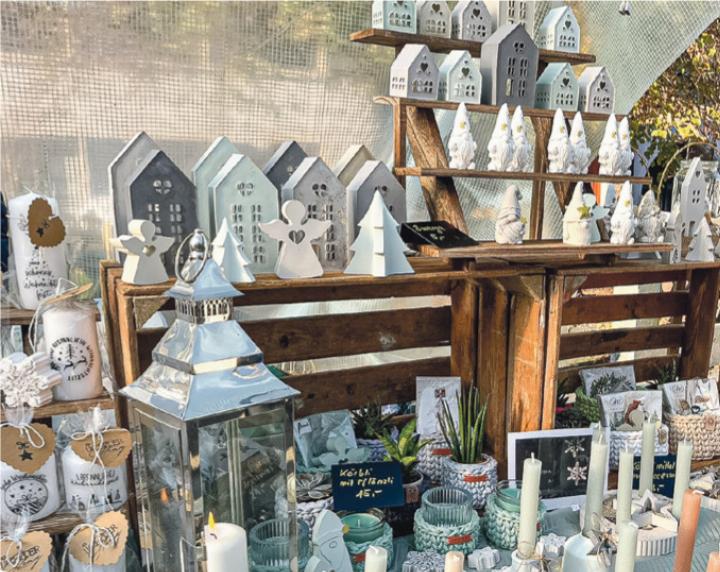 Dekorationen und Selbstgemachtes – als 
Weihnachtsgeschenk oder für sich selbst.
Bild zvg