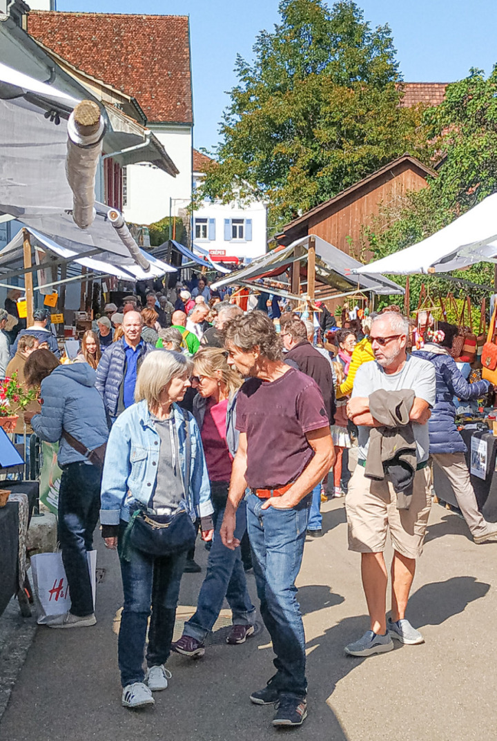 Bei sonniger Witterung zog der zweitägige Genussmarkt in Eptingen zahlreiche Gäste an. Bild Sander van Riemsdijk