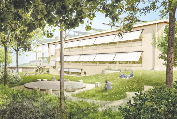 Zweckmässig oder ein «Luxusprojekt»? Das geplante Schulhaus. Visualisierung zvg