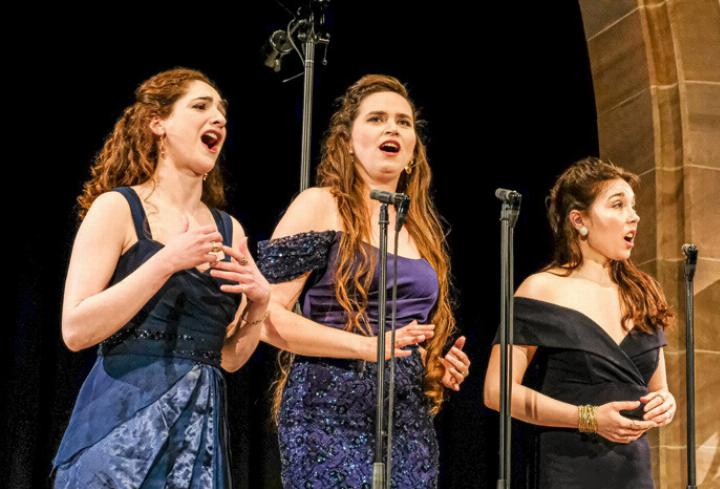 Das Trio Cyrene bei seinem Auftritt in der Liestaler Stadtkirche.
Bild zvg