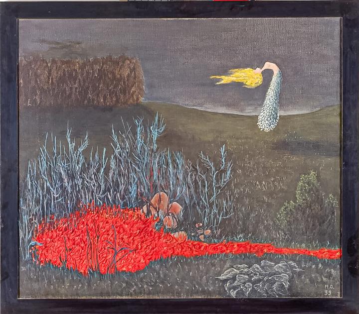 Bei einem der Werke handelt es sich um Meret Oppenheims Phönix von 1939.
Bild zvg / ©ProLitteris