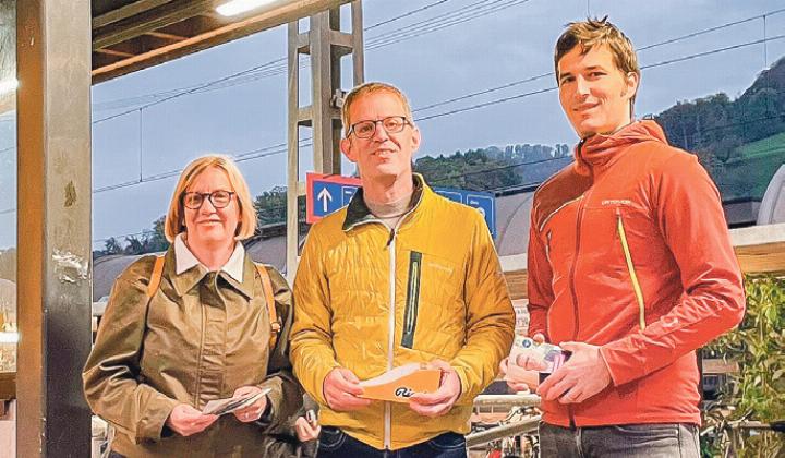 Nadine Jermann, Markus Eigenmann und Jakob Baader (von links).
Bild zvg