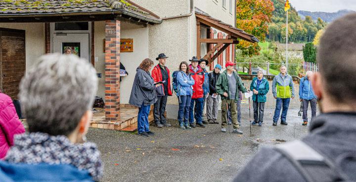 In ihrer Ansprache machte die Titterter Gemeinderätin Verena Heid auf die verschiedenen Grenzen aufmerksam. Bilder Michael Herrmann