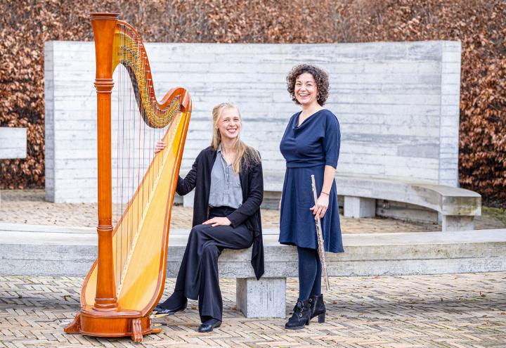 Das Duo «nouveau pastel» verbindet Flöten- mit Harfenmusik.
Bild zvg