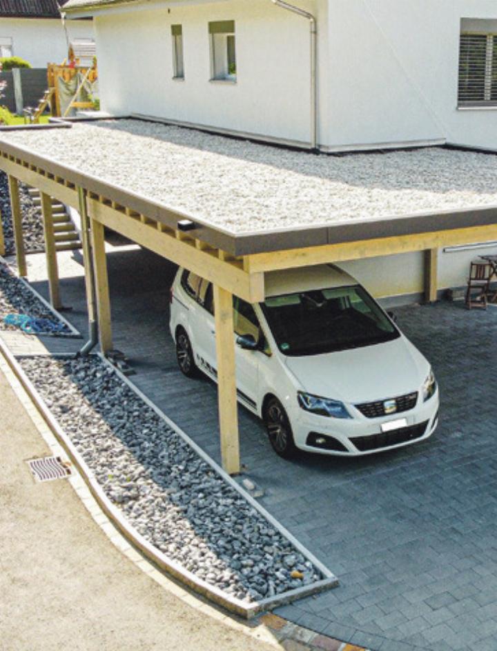 Ein Carport aus Holz ist robust, stabil und dicht. Bild zvg