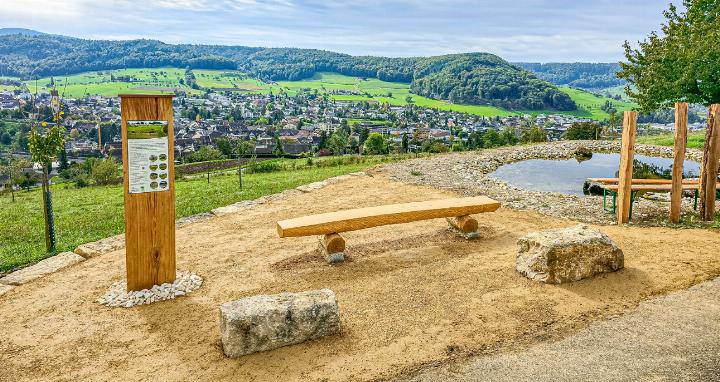 Vom neuen «Bänkli» in der Nähe des Hofs Untere Allersegg hat man eine grossartige Sicht auf Gelterkinden.