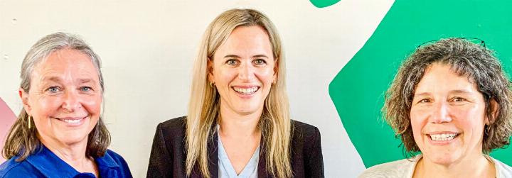 Ab August amtiert das neue Schulleitungs-Trio 
an der Primarschule Gelterkinden: Doris Hunziker, Andrea Hug sowie die neue Schulleiterin Simone Grossenbacher (von links).
Bild zvg