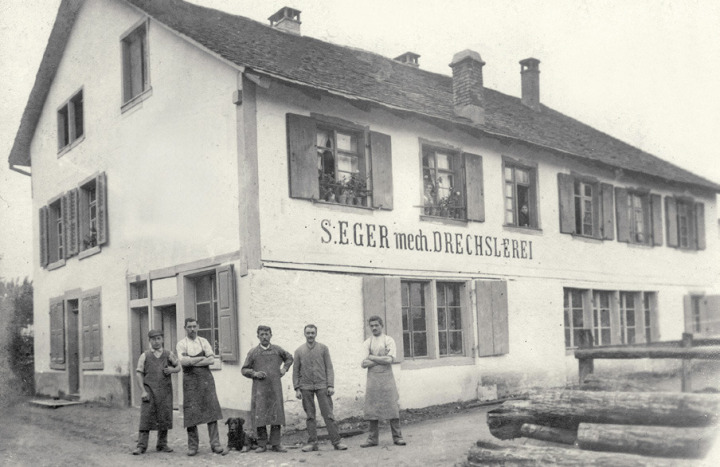 Drechslerei S. Eger, Echtfoto, 1920.