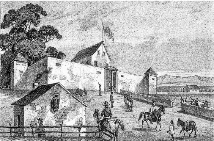 Sutter’s Fort war das Zentrum der 1839 von Johann August Sutter gegründeten Privatkolonie Neu-Helvetien. Bild Wikipedia