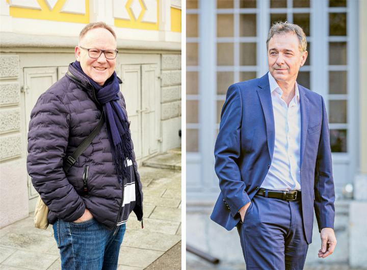 Der Sissacher Gemeinderat Robert Bösiger (links) und der ehemalige Verdingbub Guido Fluri (rechts) werden mit Ueli Mäder über ihre Vorstellungen von Heimat reden. Bilder zvg/David Thommen Der Sissacher Gemeinderat Robert Bösiger (links) und der ehemalige Verdingbub Guido Fluri (rechts) werden mit Ueli Mäder über ihre Vorstellungen von Heimat reden. Bilder zvg/David Thommen