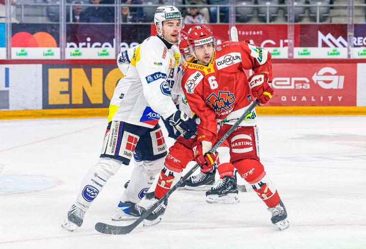 Seit 2024 läuft Nicolas Müller (rechts) für den EHC Biel auf. Bild zvg Seit 2024 läuft Nicolas Müller (rechts) für den EHC Biel auf. Bild zvg
