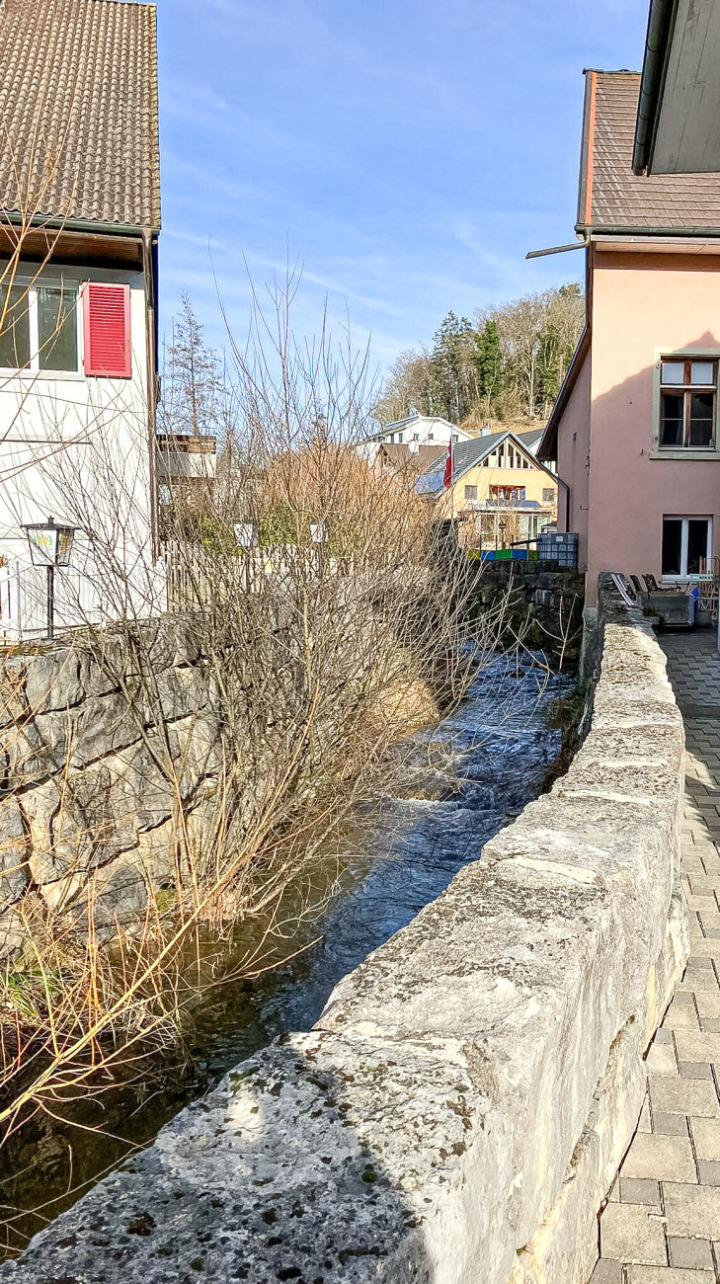 Diese Häuser am Hemmikerbach gelten nicht als verdichtet gebaut – deshalb muss die Gemeinde hier einen genügend grossen Gewässerraum ausweisen.