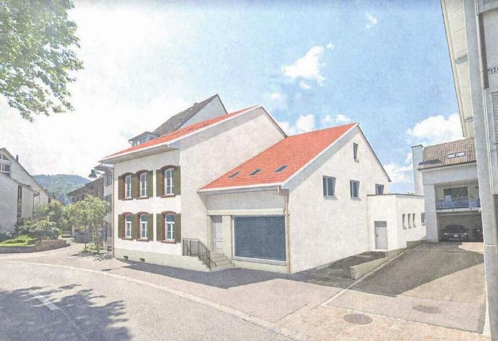 So sollte das Bürgerhaus – ehemals ein Restaurant mit  Metzgerei – nach dem Umbau aussehen.
Bild Archiv vs