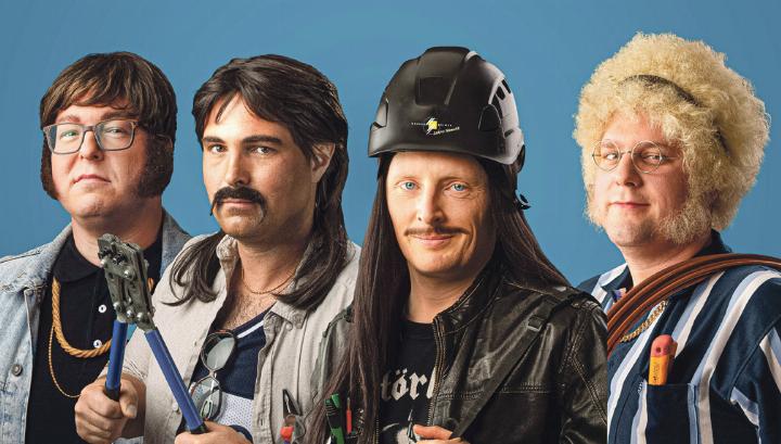 Lukas Joss (Filialleitung Liestal), Fabio Jeker (Geschäftsleitung Laufen), David Stucki (Geschäftsleitung Gelterkinden) und Tobias Joss (Geschäftsleitung Gelterkinden) – von links. Bild zvg