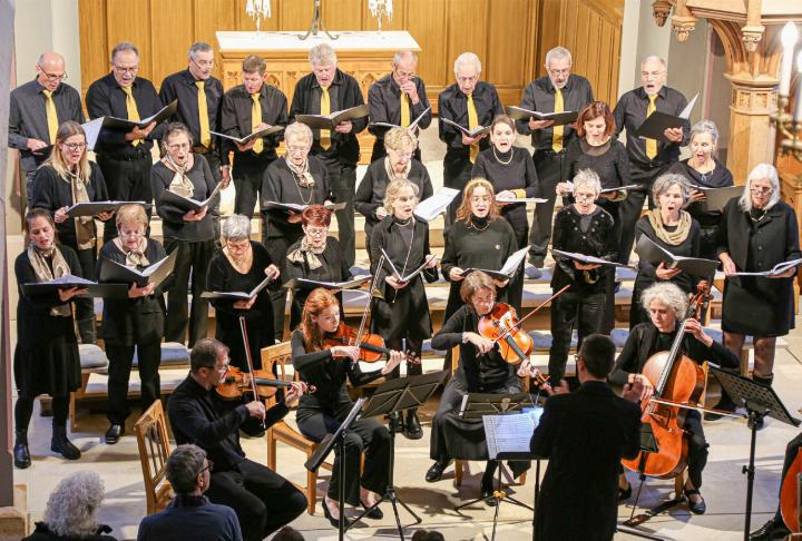 Die Sängerinnen und Sänger präsentieren Lieder in verschiedenen Sprachen. Bild zvg