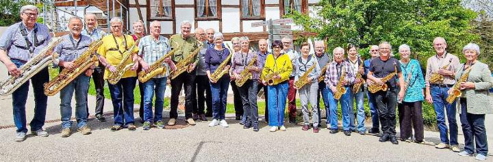 Die «Silverhorns»: pensionierte Saxofon-Spielerinnen und -spieler mit Leidenschaft. Bild zvg