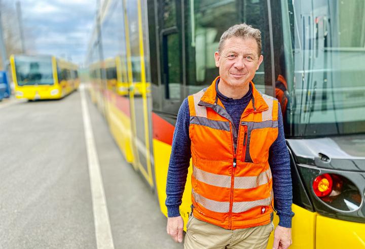 Sammelt Erfahrungen und Daten für den autonomen WB-Betrieb: BLT-Technikchef Philipp Glogg. Bild David Thommen