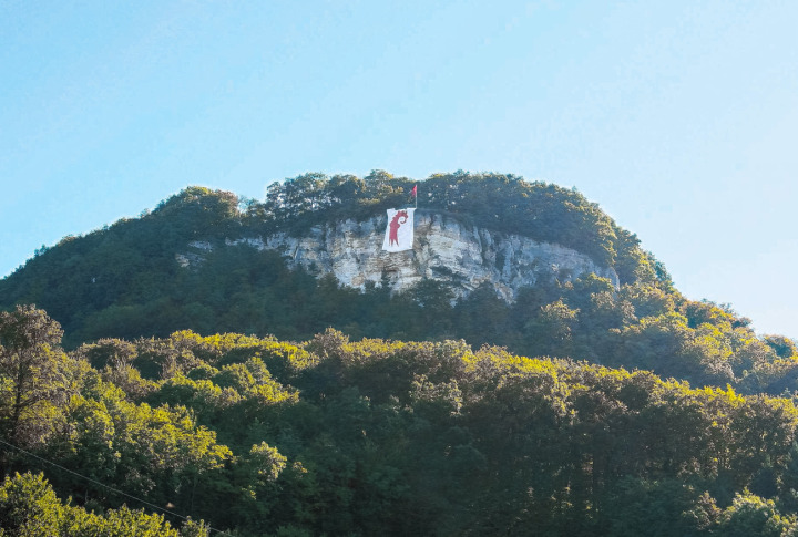 Ein klares Bekenntnis zum eigenen Kanton an der Sissacher Fluh während des Abstimmungskampfs im Jahr 2014. Bild Archiv vs