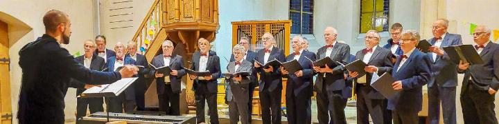 Der Männerchor Liederkranz tritt mit «Troisette» auf. Bild zvg