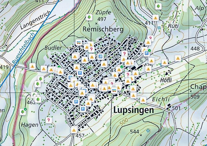 Auf der Online-Karte sind die Meldungen direkt ersichtlich.