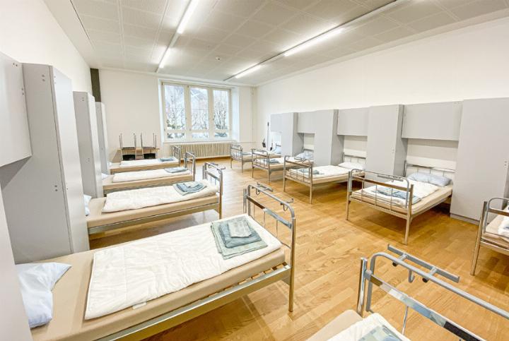 Die Liestaler Kaserne verfügt neu über moderne Schlafsäle. Bild Willi Wenger