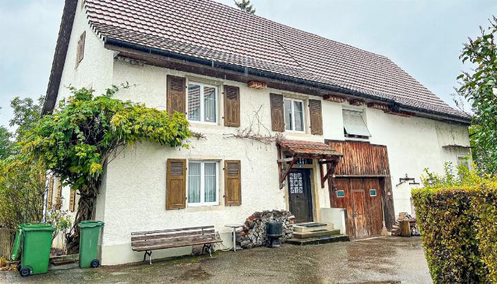 Typischer Fall: Dieses Bauernhaus in Pfeffingen soll einem Mehrfamilienhaus weichen. Dabei ist es der letzte Zeuge einer einst durch und durch bäuerlichen Baukultur im Ortskern. Bild zvg