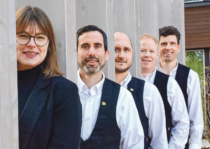 Die aktuelle Geschäftsleitung: Lea Hasler, Philipp Fricker, Thomas Weibel, Armin Gubler und Philipp Gerber (von links). Bilder zvg