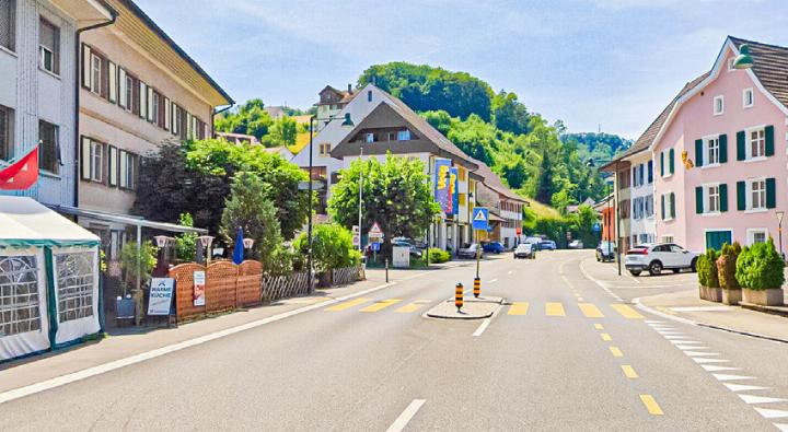 Der Unfallort, wo mehrere Strassen aufeinander treffen. Screenshot Google Maps