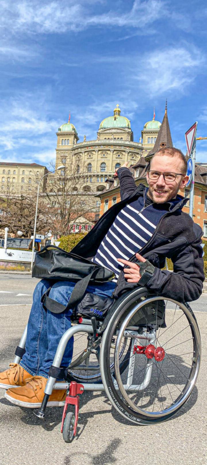 Tobias Fankhauser aus Hölstein nimmt an der Behindertensession teil.