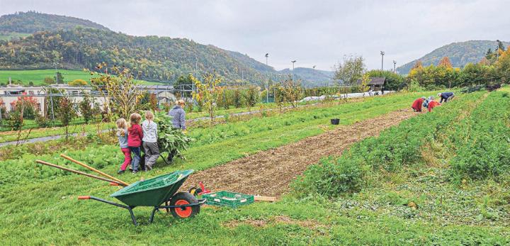 Gross und Klein erleben gemeinsame Gartenarbeit am Aktionstag.
Bild zvg