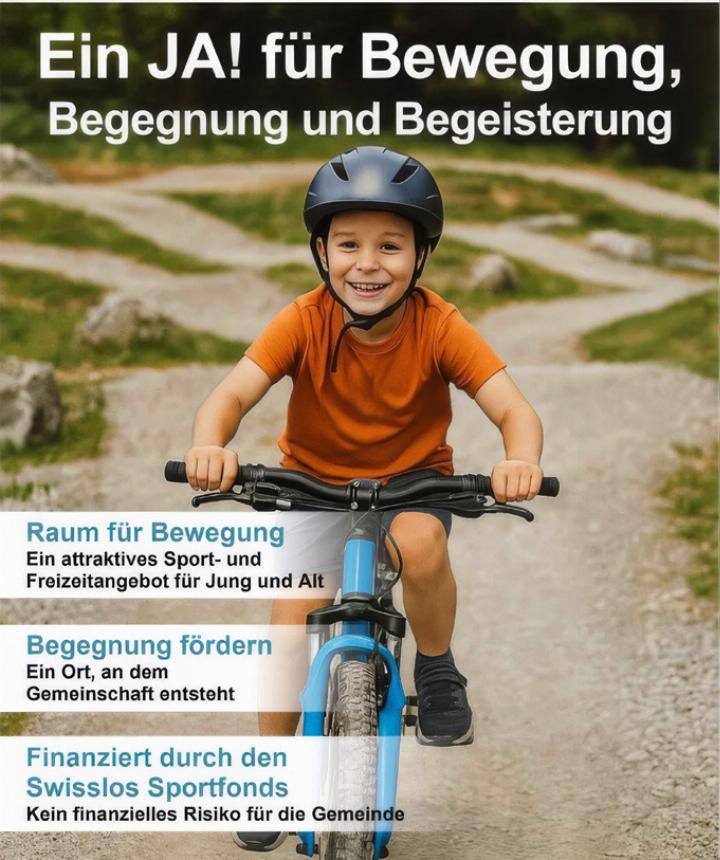 Auf Emotion und Freude setzen die Befürworter des Trailcenters mit ihrem Flyer.
Bild zvg Auf Emotion und Freude setzen die Befürworter des Trailcenters mit ihrem Flyer.
Bild zvg